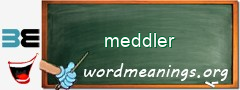 WordMeaning blackboard for meddler